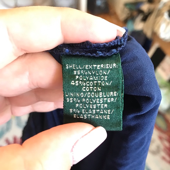 Ralph Lauren Navy Lace Sheath Dress Evening size 6 - Picture 7 of 7